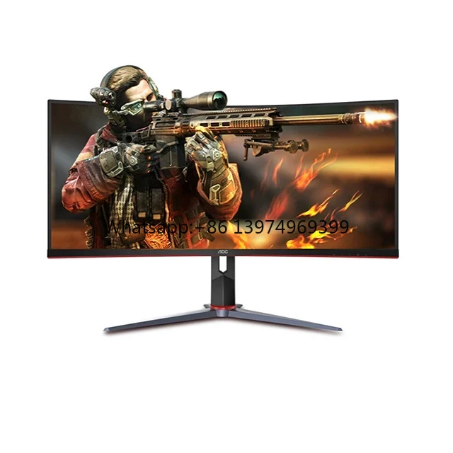 Gaming Monitor Curved - AOC CU34G2X 34인치 준4K 피쉬 스크린