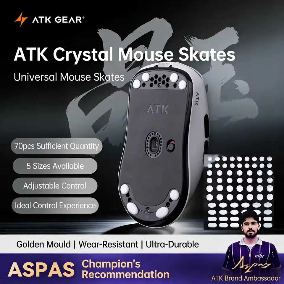 Esports Gaming Pcs - ATK 크리스탈 제이드 마우스 스테이플 100%