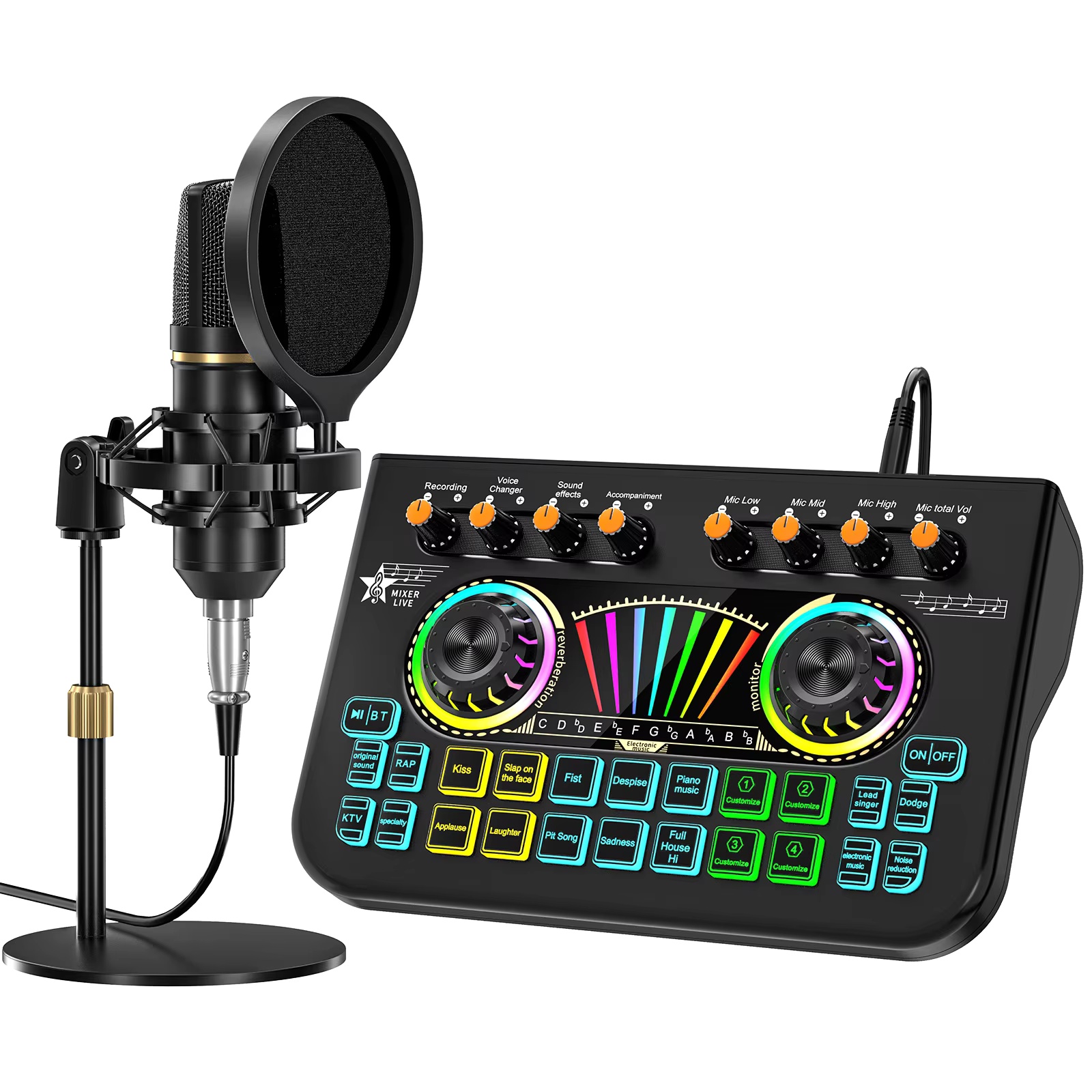 Streaming Mic Condenser - 텐램프 X3 BM800 팟캐스트 마이크 번들