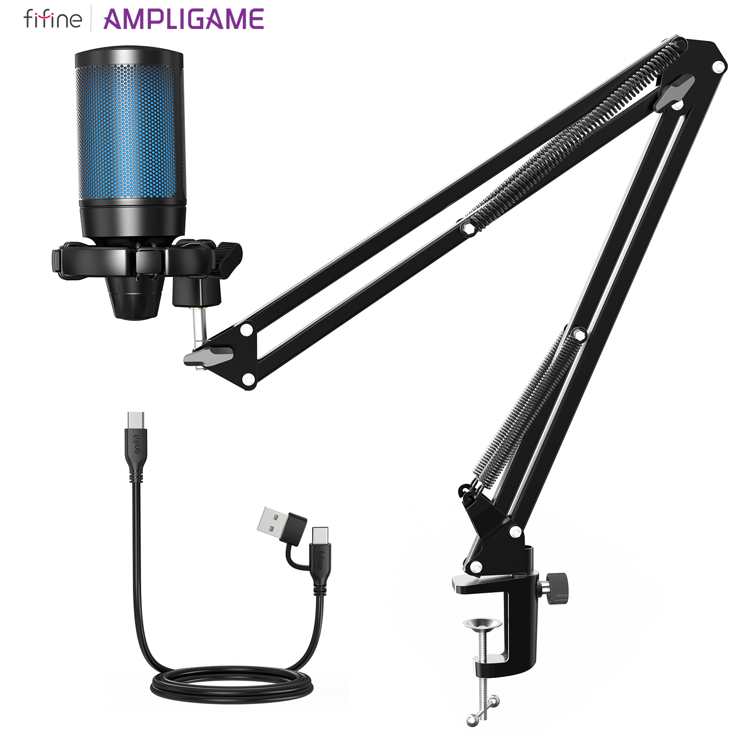 암 붐이 포함된 FIFINE USB 스트리밍 마이크 키 - Streaming Mic Condenser 리뷰 및 가격