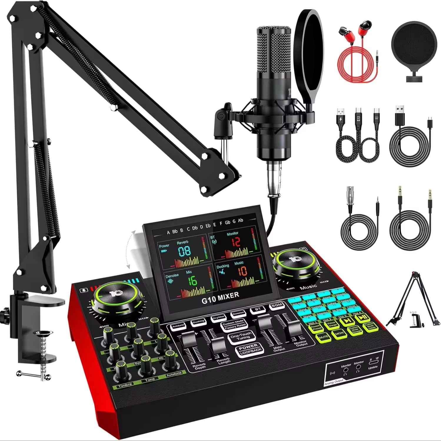 Tenlamp G10 라이브 스트리밍 오디오 인터페이스 - Streaming Mic Condenser 리뷰 및 가격