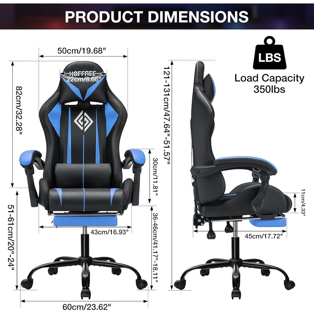 마사지 기능이 있는 LED 게이밍 의자 RGB 조명 컴 - Video Gaming & Esports Usd Acc 리뷰 및 가격